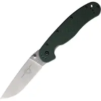 Ontario Couteau pliant Rat 1 Green G10 S35VN