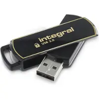Integral Secure 360 - Clé USB - 128 Go - USB 3.0 - Noir élégant
