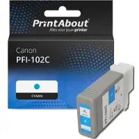 PrintAbout Cartouche compatible pour Canon PFI-102C - Cyan