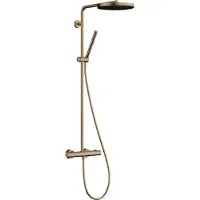 Hansgrohe Colonne de douche Pulsify S Puro, modèle 260, avec un jet, technologie EcoSmart et thermostat Ecostat Fine, finition bronze brossé