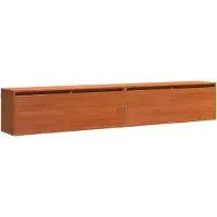 vidaXL Cabinets muraux avec étagère 2 pcs Marron cire 100 x 30 x 35 cm