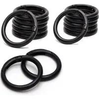 INF Mousqueton rond / anneaux d'ouverture pack de 15 Le noir