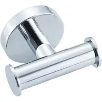 FortiFura Calvi Porte-serviettes - rond - double - chrome Double_Towelhook_CHR