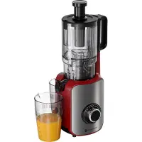Kitchenbrothers Slowjuicer - Vertical - Presse-agrumes - Presse-légumes et fruits - 126 mm - 750 ml - Rouge