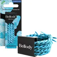 Bellody Coiffure Chouchous-scrunchiesÉlastiques à cheveux originaux Mykonos Blue 4 pièce (1,75 € / 1 Pce)
