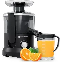 Kitchenbrothers Extracteur de jus - Pour légumes et fruits - Extracteur de jus - Avec récipient à pulpe - 500ml - 600W - Noir