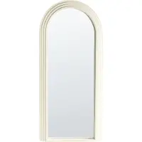 Beliani Miroir DIJON 80 cm 170 cm Bois Blanc cassé