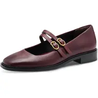 Tamaris Ballerines à lanières merlot