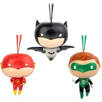 Grupo Erik Editores Erik Editores Dc Comics Batman Green Lantern Flash Et set de 3 décorations de Noël Multicolore Multicolore One Size