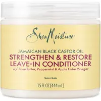 Shea Moisture Jamaican Black Castor Oil Strengthen & Restore après-shampoing sans rinçage pour cheveux bouclés 431 ml