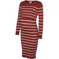 Mamalicious Robes en maille 'MLNew Siv June' rouille / blanc