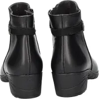 Fluchos pour femme. F0937 Bottines en cuir Charis F0937 noir - Hauteur du talon : 4 cm (38), 3 à 5 cm, Fermeture éclair, Casuel