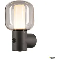 SLV OVALISK WL Sensor, applique murale LED d'extérieur anthracite CCT switch 3000/4000K