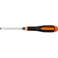 Irimo ERGO Schraubendreher für Schlitzschrauben mit durchgehender Klinge und schlagfestem Griff, 0,8 mm