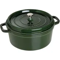 Staub Cocotte en fonte émaillée ronde basilic - 1102885 - Fonte - Ronde - 28 cm - Basilic