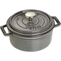 Staub - Cocotte avec couvercle - 12 cm - 400 ml - ronde - Gris graphite