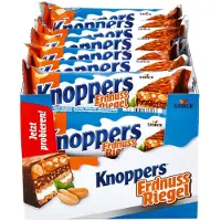 Knoppers® Barres Cacahuète 24x40g - Barre Chocolatée Noisette Croustillante, Snack Énergétique Gourmand, 960g Total, Idéal Goûter Et Pause Sucrée