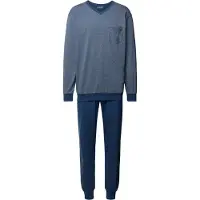 Schiesser Pyjama long ' Comfort Essentials ' bleu nuit