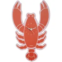 OEM Horloge murale rouge. Horloge murale silencieuse. Dimensions : 38 cm x 20 cm. Horloge de cuisine rouge. Horloge avec pendule en bois et boîtier en ABS. Fonctionne avec 2 piles AA.