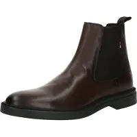 BOSS Bottines Chelsea en cuir lustré avec surpiqûre emblématique