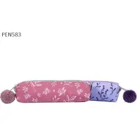 Pajacyk Trousse à un compartiment avec pompon « Fleurs MIX » -