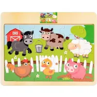 Daff Holzpuzzle - Haustiere (24 pièces)