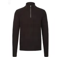 Casual Friday Pull-over ' CFHEINE halfzip ' noir