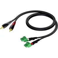 Procab CLA832 c?ble 2x terminal block ? 2x RCA m?le 0,5 m?tre