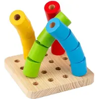Bigjigs Tableau d'épingles Wankel en bois, 17dlg.