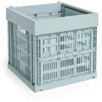 HAY Colour Crate Cube Boîte de Rangement Empilable Dusty Blue