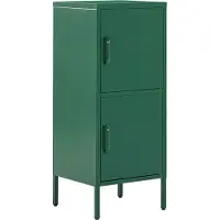 Beliani Armoire 2 Portes En Acier Vert Huron