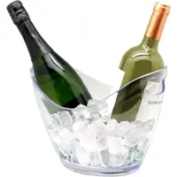 HorecaTraders Refroidisseur à vin | Plastique | 20(h) x 26,5 x 20,5 cm | Transparent