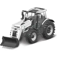 Bburago 18-31638 Valtra N174 Μεταλλικό Ρεπλίκα Τρακτερ ασπρο-μαυρο με Φορτωτή κλίμακα 1:32 για 4+ Ετ