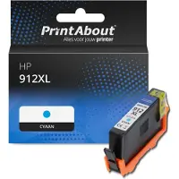 PrintAbout Cartouche compatible pour HP 912XL (3YL81AE) - Cyan - Grande capacité