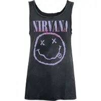 Nirvana Top de - Smile Logo - M - pour Femme - noir - Taille M