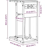 vidaXL Table de chevet Chêne sonoma Bois d'ingénierie