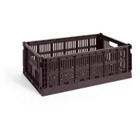 HAY Colour Crate Boîte de rangement empilable Large | Bordeaux