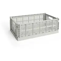 HAY Colour Crate Boîte de rangement empilable Large | Grey