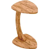 En.casa Table d'appoint 'Klinerg' à roulettes en forme de C 40 x 37 x 56 cm aspect bois