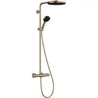 Hansgrohe Pulsify Puro1jet ensemble de douche 260 - thermostatique - entraxe 15cm - douchette 3 jets - flexible de douche 160cm - bronze brossé 24236140