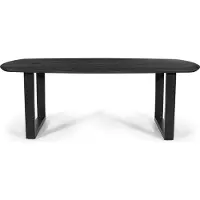 Rousseau Table à manger Tommy 220x100 cm - ovale danoise - Noir