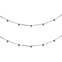 QAZQA Guirlande lumineuse connectable noire avec prise, 6m 10 lumières, IP64 - Lubber