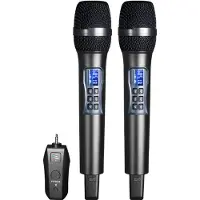 INF Microphone sans fil avec récepteur, pack de 2