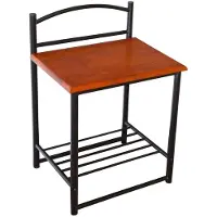 Homestyle4u Table De Chevet En Metal Et En Bois