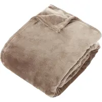Atmosphera Ollis Couverture en flanelle beige - 260 x 240 cm