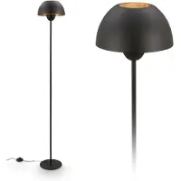 Briloner GRYDE Lampadaire, interrupteur à câble, douille E27, max. 10W, noir, Ø25 x 156,5 cm