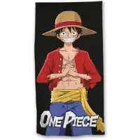 KiDiscount Maison ONE PIECE - Luffy - Serviette de Plage 100% Polyester 70x140cm