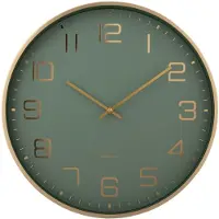 Karlsson KA5973GR, Horloge numérique murale, ronde, verte, aluminium, pile