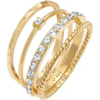 Elli Parure de bijoux 'Kristall' or / transparent