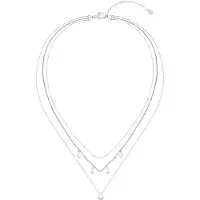 BOSS Collier trois chaînes argentées avec breloques gouttelettes